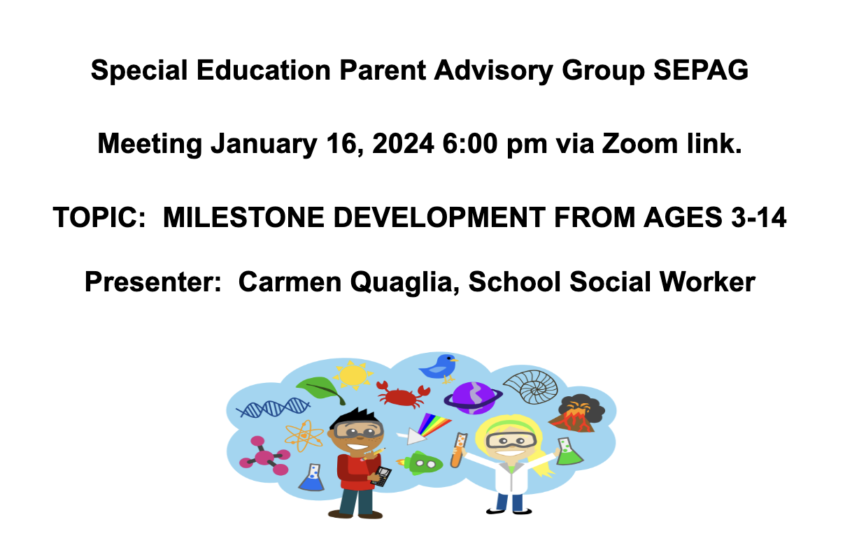 Special Education Parent Advisory Group SEPAG Meeting