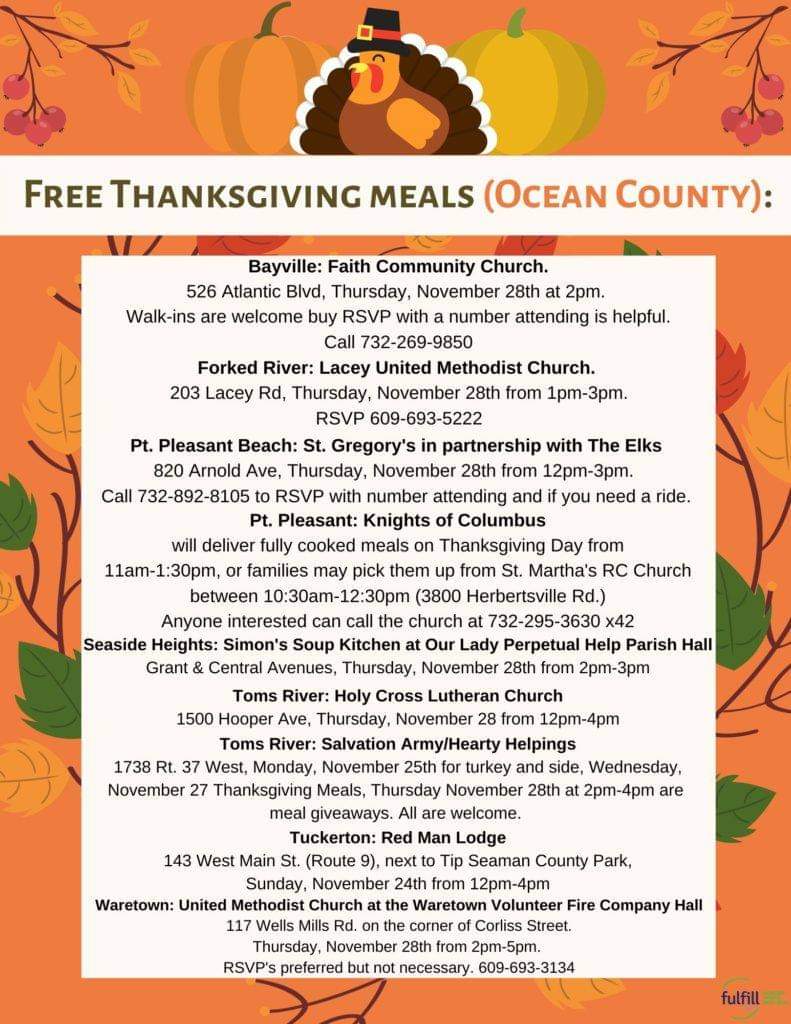 Free Thanksgiving Meals