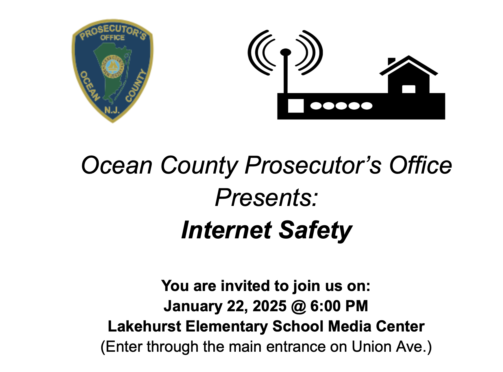 Ocean County Prosecutor’s Office Presents: Internet Safety